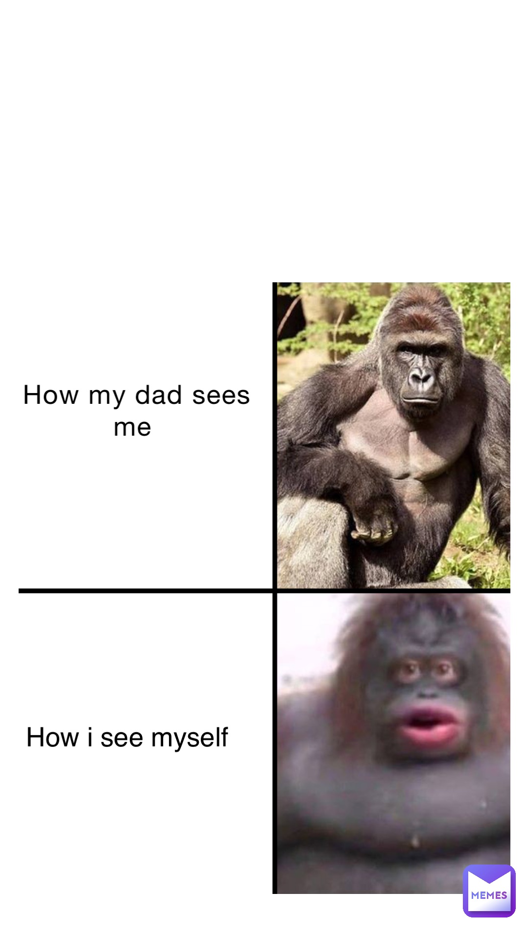 How my dad sees me How I see myself