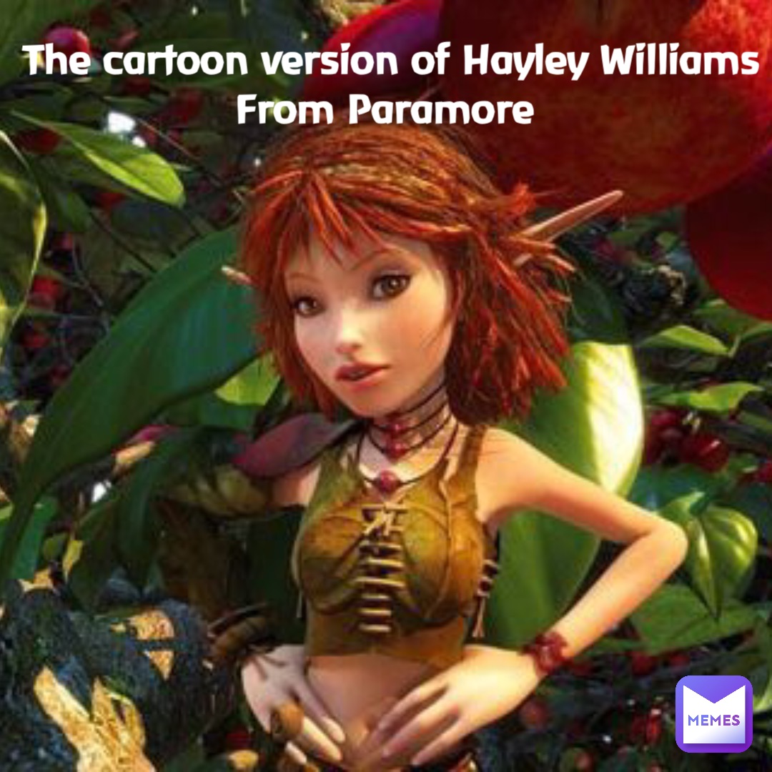 The cartoon version of Hayley Williams 
From Paramore