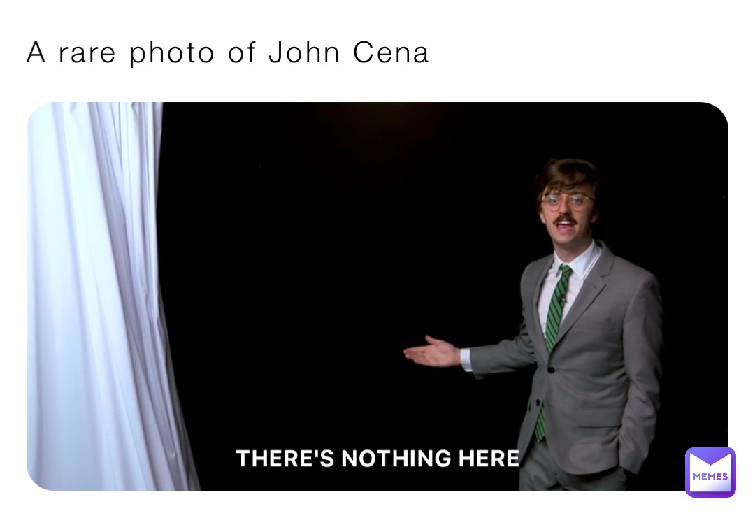 A rare photo of John Cena