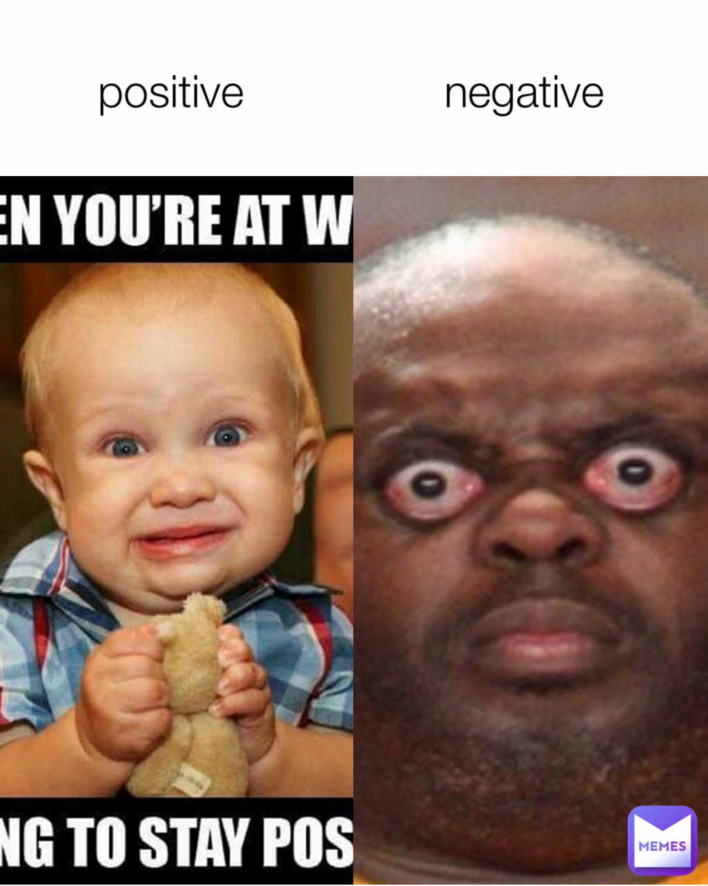 negative  positive 