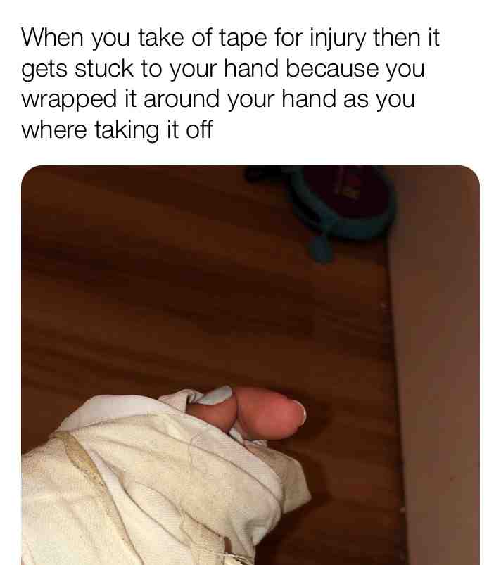 #sports  #relatable  #hurt  #tape  #hand  #nails
