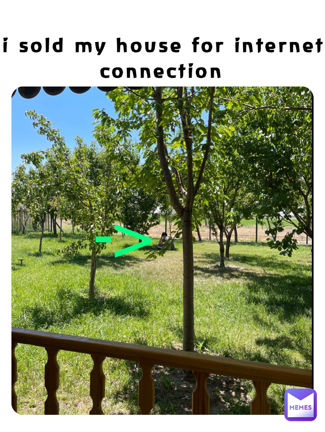 i sold my house for internet connection I selled my house for internet connection ->