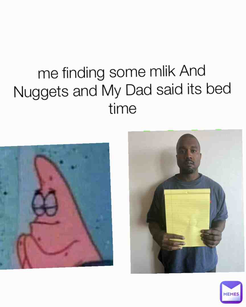 Patrick Is Eating nuggets in Hes bed