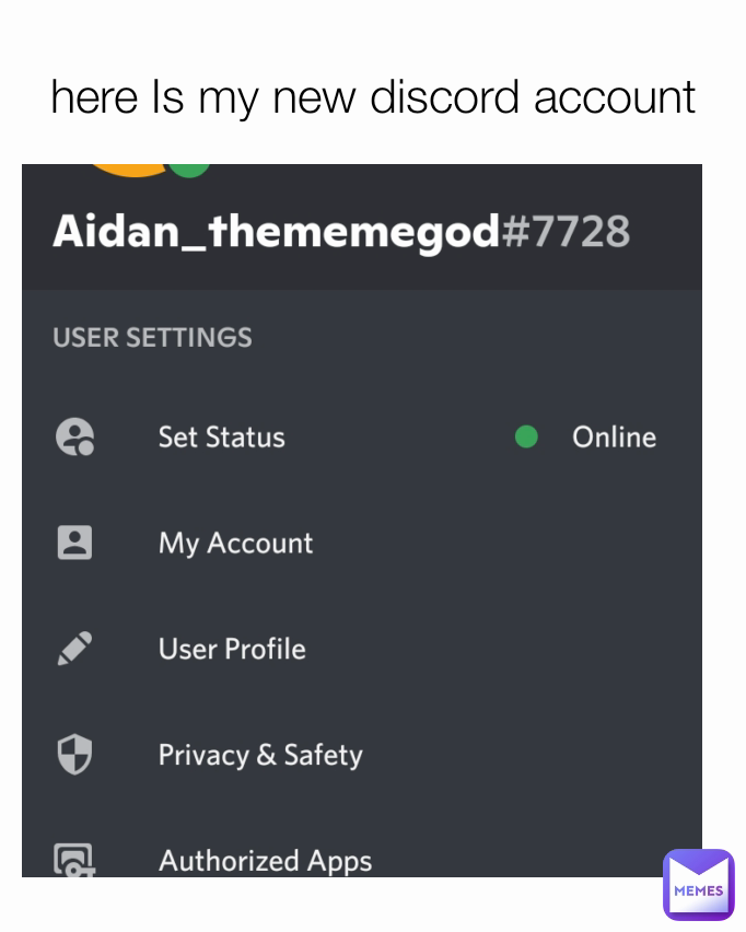 here Is my new discord account