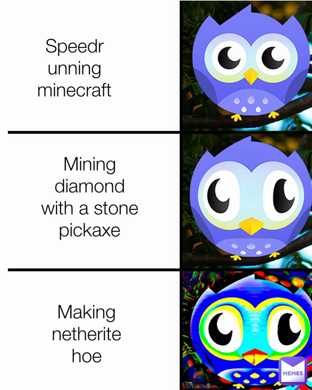 Speedrunning minecraft Making netherite hoe Mining diamond with a stone pickaxe