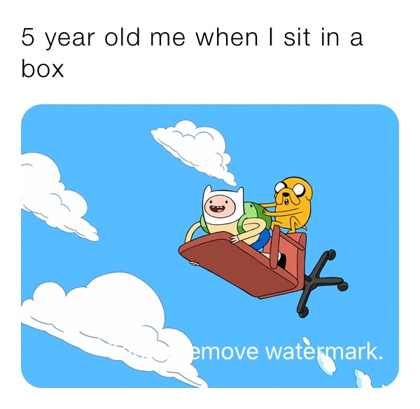 5 year old me when I sit in a box