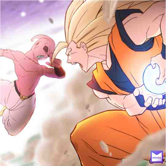 Kid Buu vs SSJ3 Goku