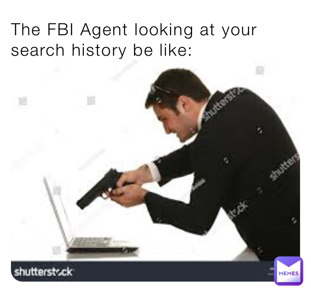 The FBI Agent looking at your search history be like: