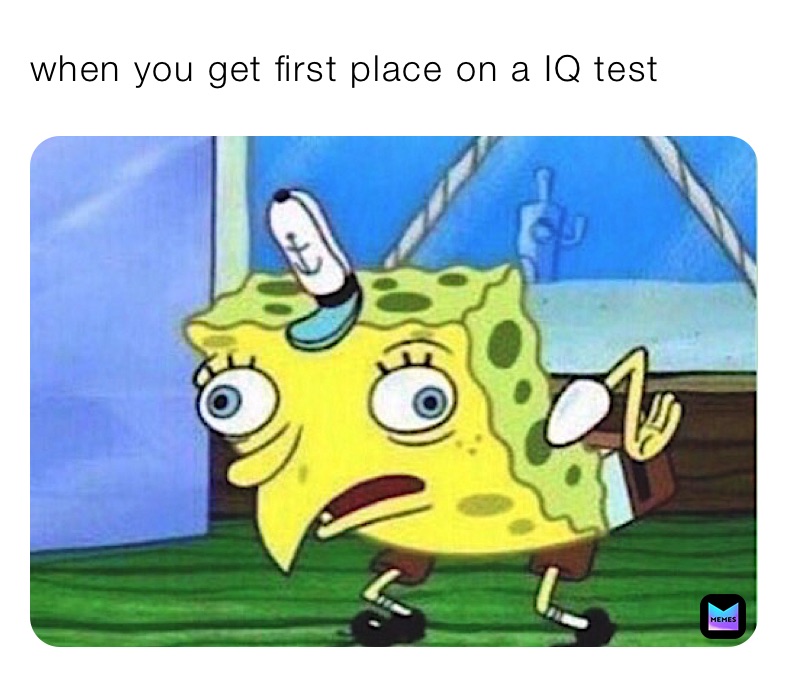 when you get first place on a IQ test