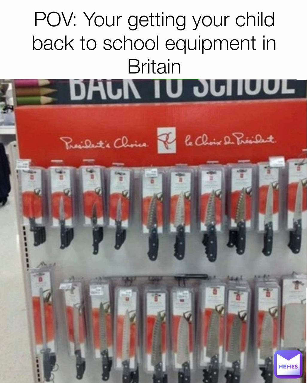 POV: Your getting your child back to school equipment in Britain