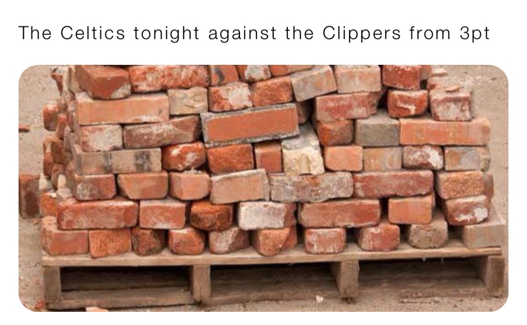 The Celtics tonight against the Clippers from 3pt