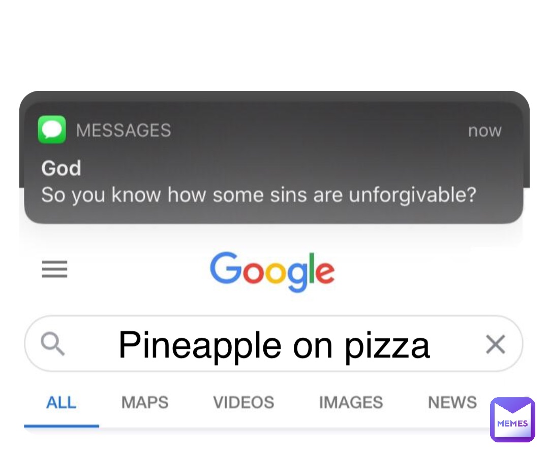 Double tap to edit Pineapple on pizza