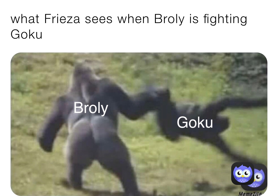 what Frieza sees when Broly is fighting Goku