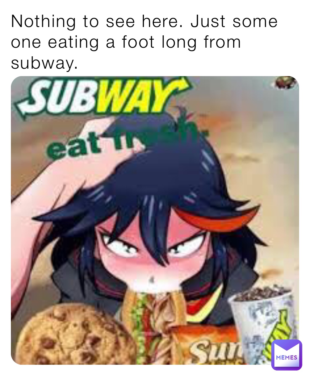 Nothing to see here. Just some one eating a foot long from subway.