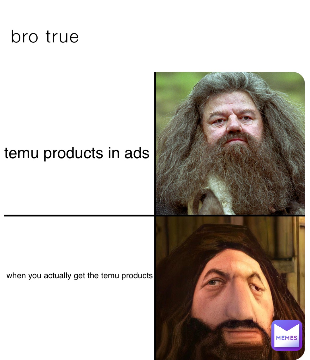 bro true temu products in ads when you actually get the temu products