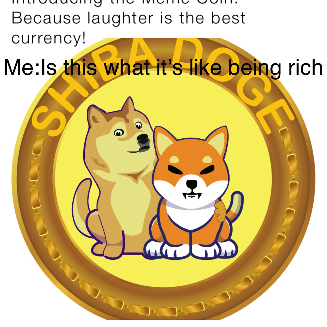 Introducing the Meme Coin: Because laughter is the best currency! Me:Is this what it’s like being rich