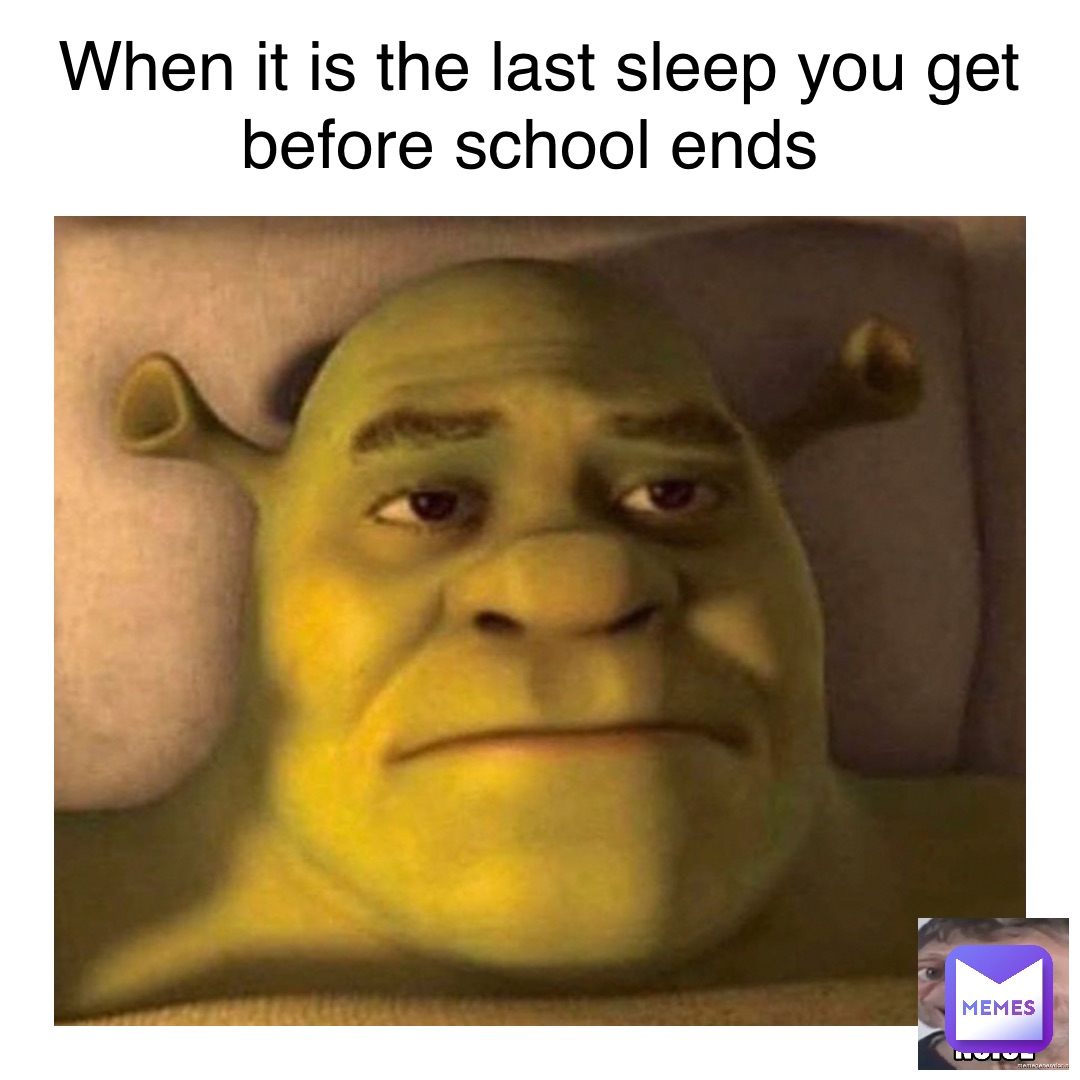 when it is the last sleep you get before school ends