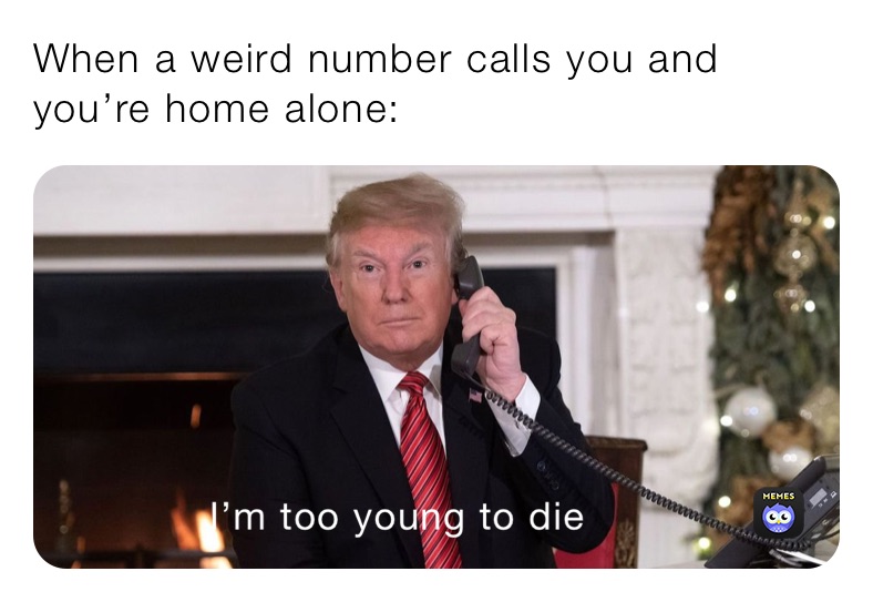 When a weird number calls you and you’re home alone: