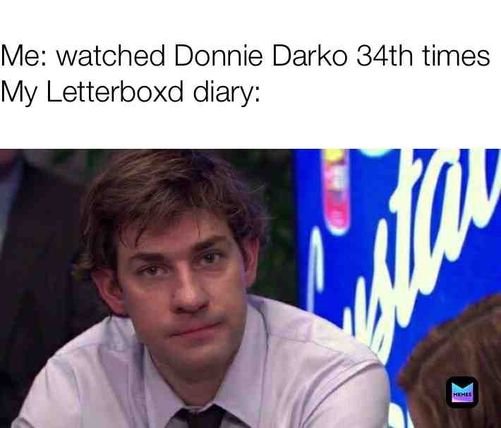 #donniedarko #jimhalpert #jakegyllenhaal #theoffice #theofficememes #letterboxd #stupidmansuit