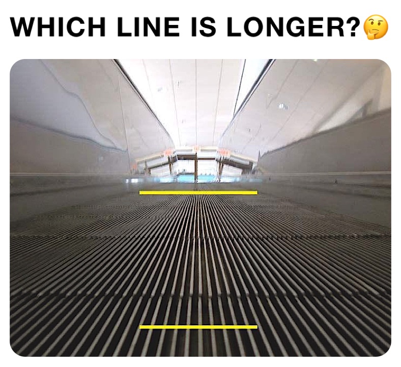 WHICH LINE IS LONGER?🤔