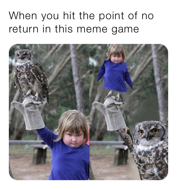 When you hit the point of no return in this meme game 