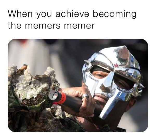 When you achieve becoming the memers memer 