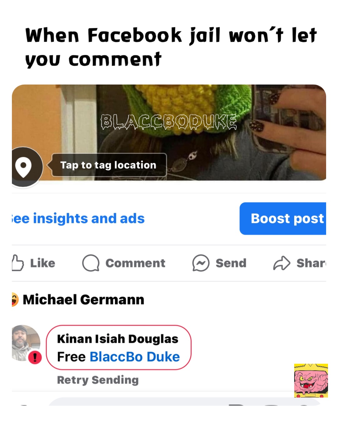 When Facebook jail won’t let you comment | @BlaccBoDuke82 | Memes