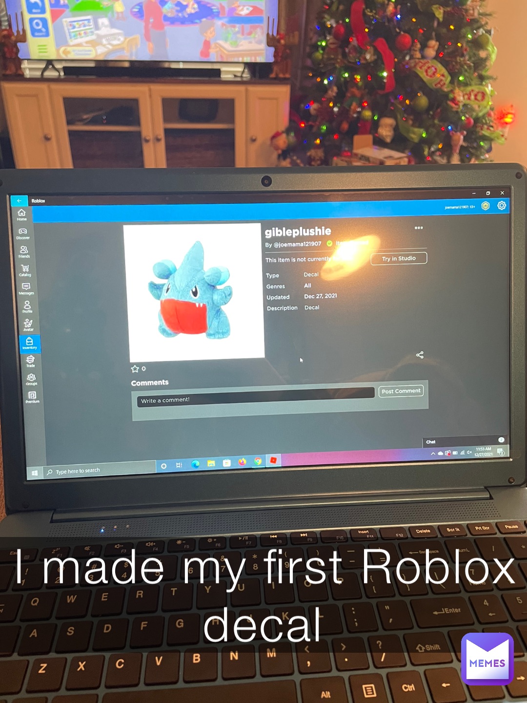 I made my first Roblox decal