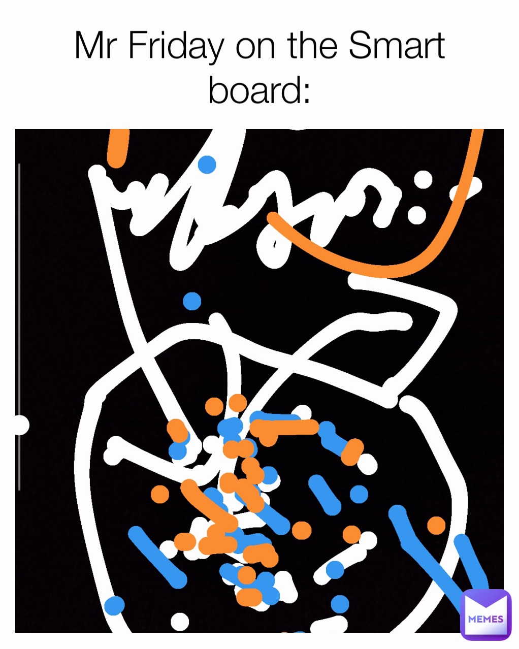 Mr Friday on the Smart board: