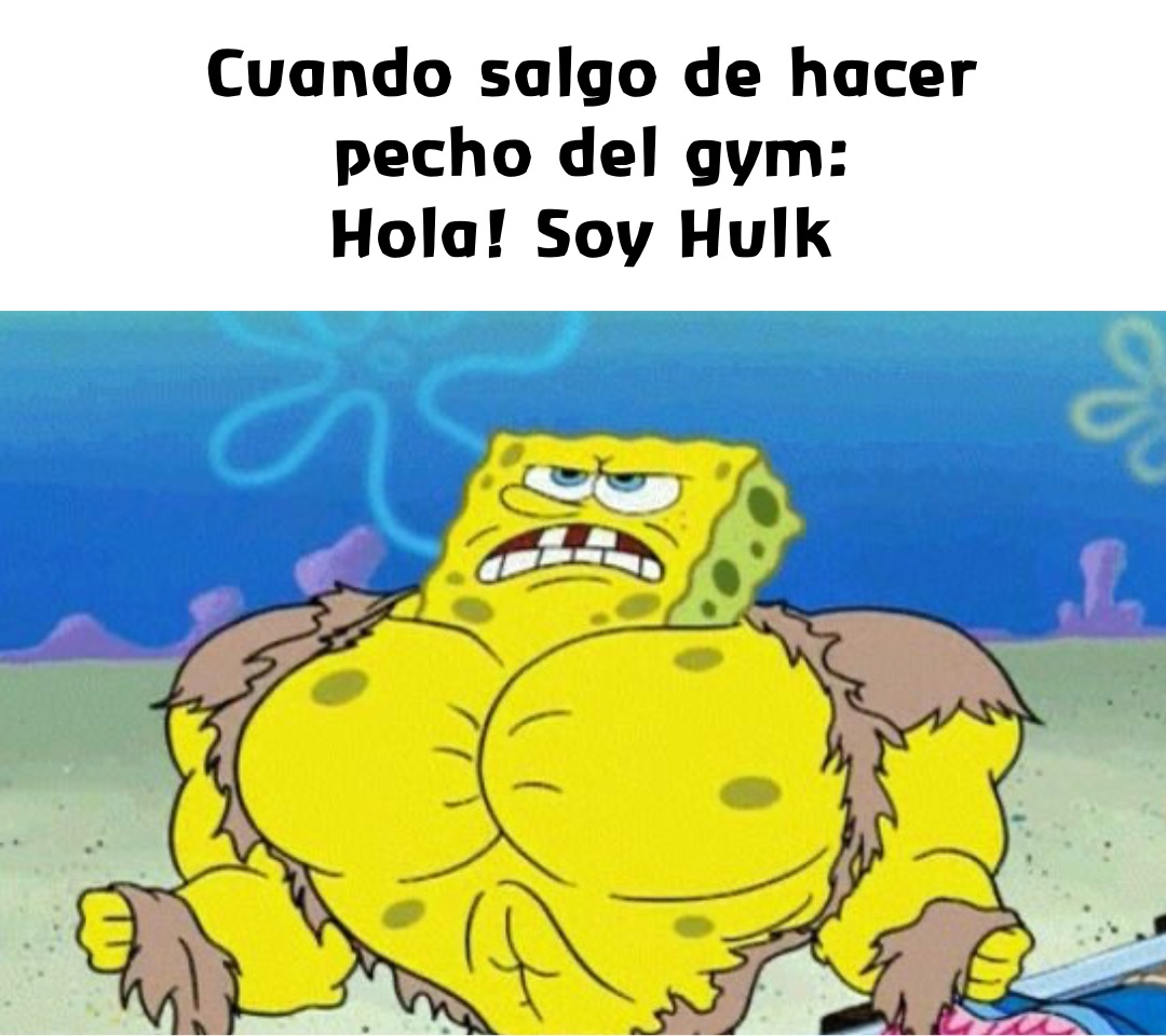 Cuando salgo de hacer pecho del gym: 
Hola! Soy Hulk