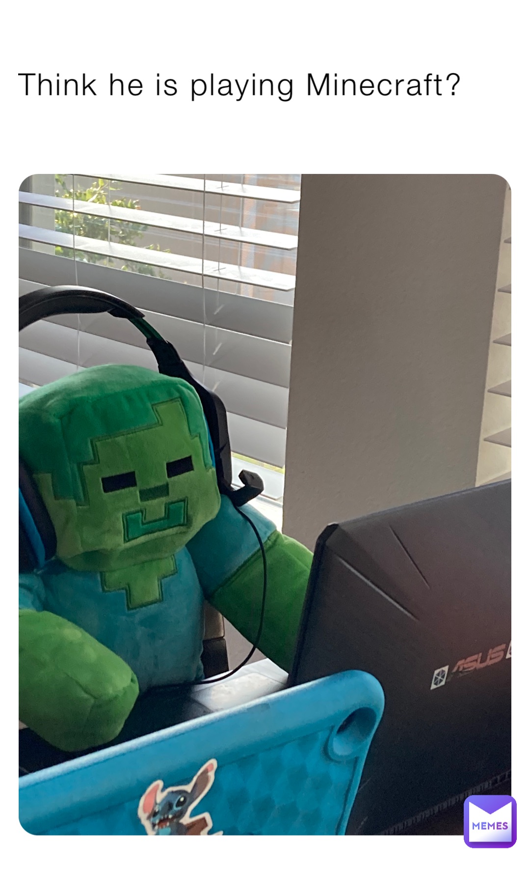 Think he is playing Minecraft?
