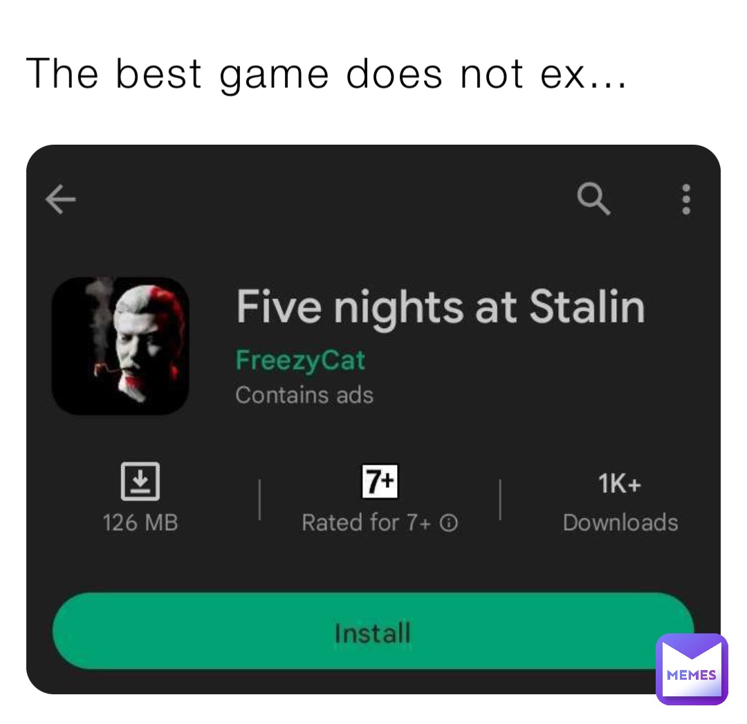 The best game does not ex…
