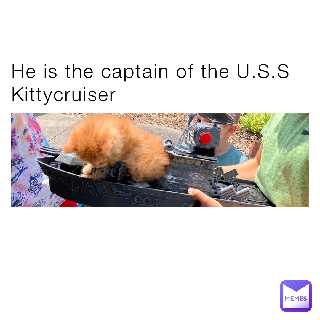 He is the captain of the U.S.S Kittycruiser