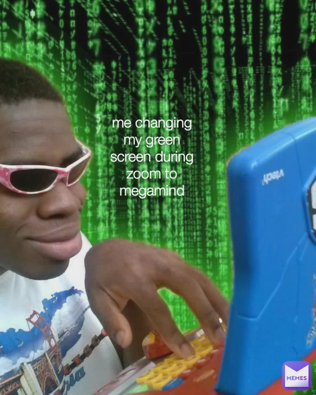 me changing my green screen during zoom to megamind | @Maruchmemes | Memes