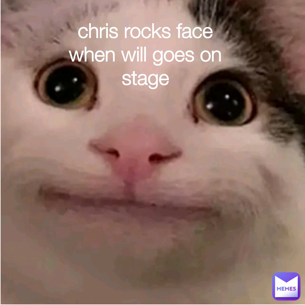 chris rocks face when will goes on stage