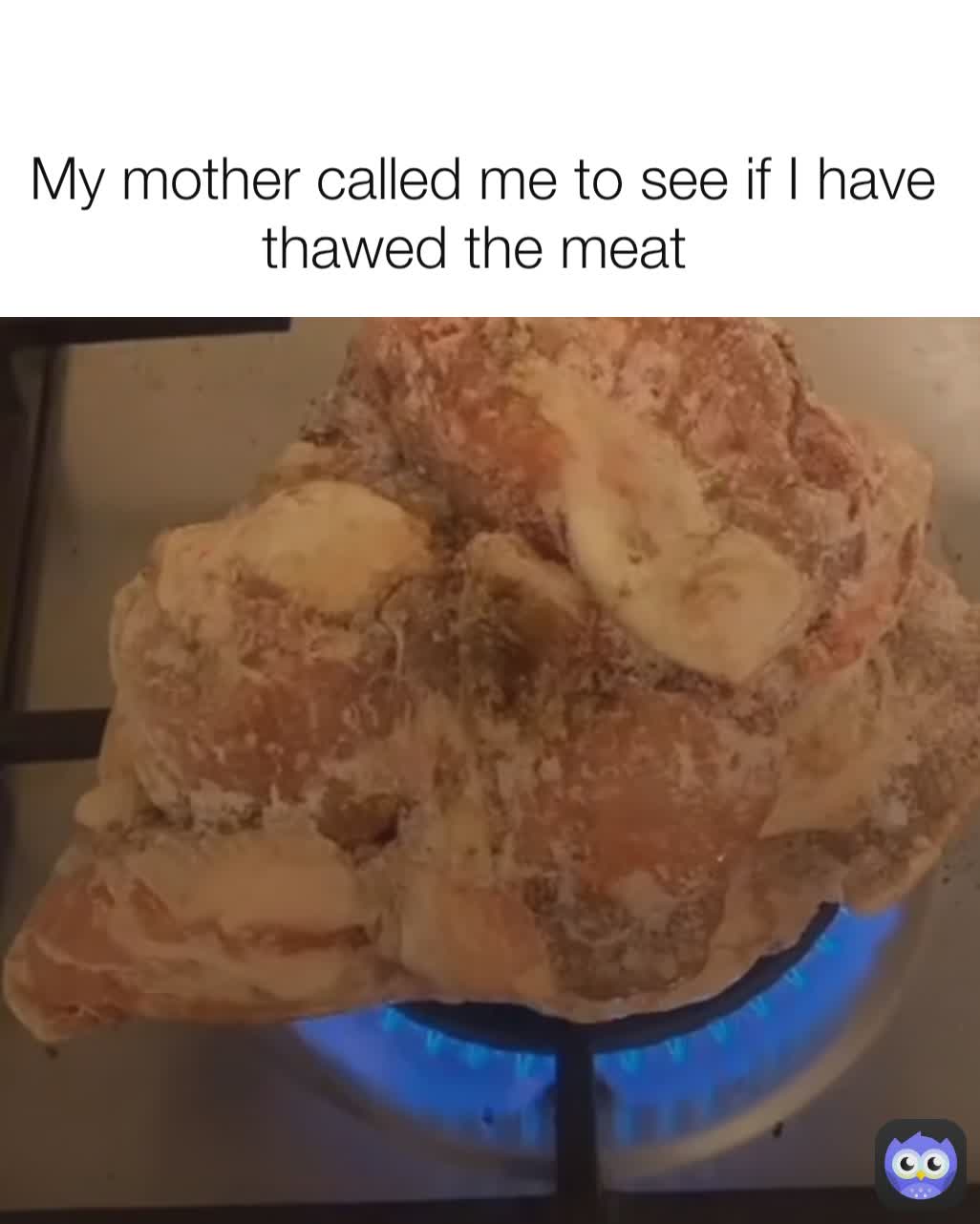 My mother called me to see if I have thawed the meat 