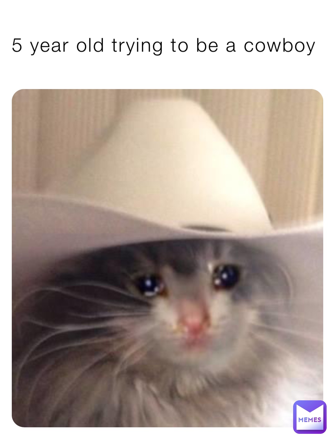 5 year old trying to be a cowboy
