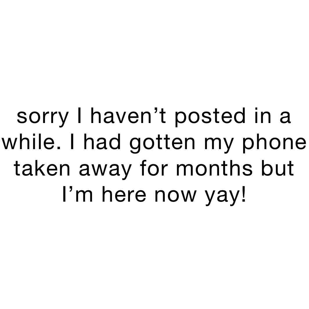 I’m back ☺️