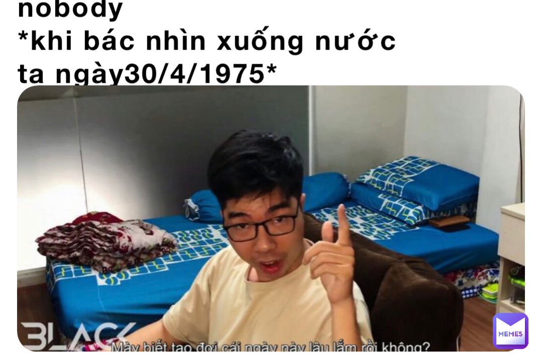 Nobody
*Khi Bác nhìn xuống nước ta ngày30/4/1975*