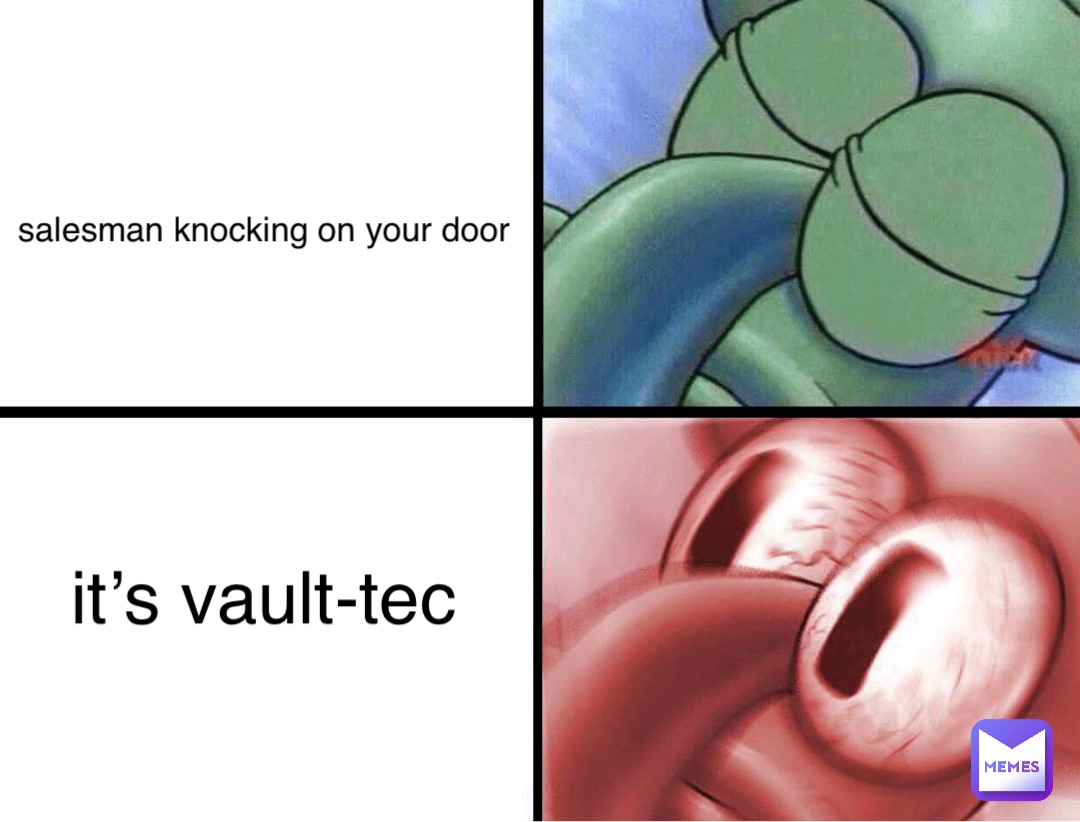 salesman knocking on your door it’s vault-tec