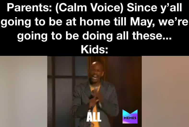 What Self-quarantine families look like.
  #selfcare   #funny  #funnymemes  #funnytexts  #family   #clean