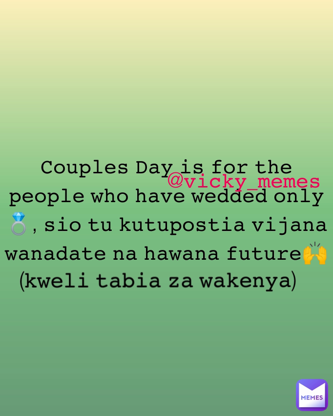 @𝚟𝚒𝚌𝚔𝚢_𝚖𝚎𝚖𝚎𝚜 (𝚔𝚠𝚎𝚕𝚒 𝚝𝚊𝚋𝚒𝚊 𝚣𝚊 𝚠𝚊𝚔𝚎𝚗𝚢𝚊) 𝙲𝚘𝚞𝚙𝚕𝚎𝚜 𝙳𝚊𝚢 𝚒𝚜 𝚏𝚘𝚛 𝚝𝚑𝚎 𝚙𝚎𝚘𝚙𝚕𝚎 𝚠𝚑𝚘 𝚑𝚊𝚟𝚎 𝚠𝚎𝚍𝚍𝚎𝚍 𝚘𝚗𝚕𝚢💍, 𝚜𝚒𝚘 𝚝𝚞 𝚔𝚞𝚝𝚞𝚙𝚘𝚜𝚝𝚒𝚊 𝚟𝚒𝚓𝚊𝚗𝚊 𝚠𝚊𝚗𝚊𝚍𝚊𝚝𝚎 𝚗𝚊 𝚑𝚊𝚠𝚊𝚗𝚊 𝚏𝚞𝚝𝚞𝚛𝚎🙌