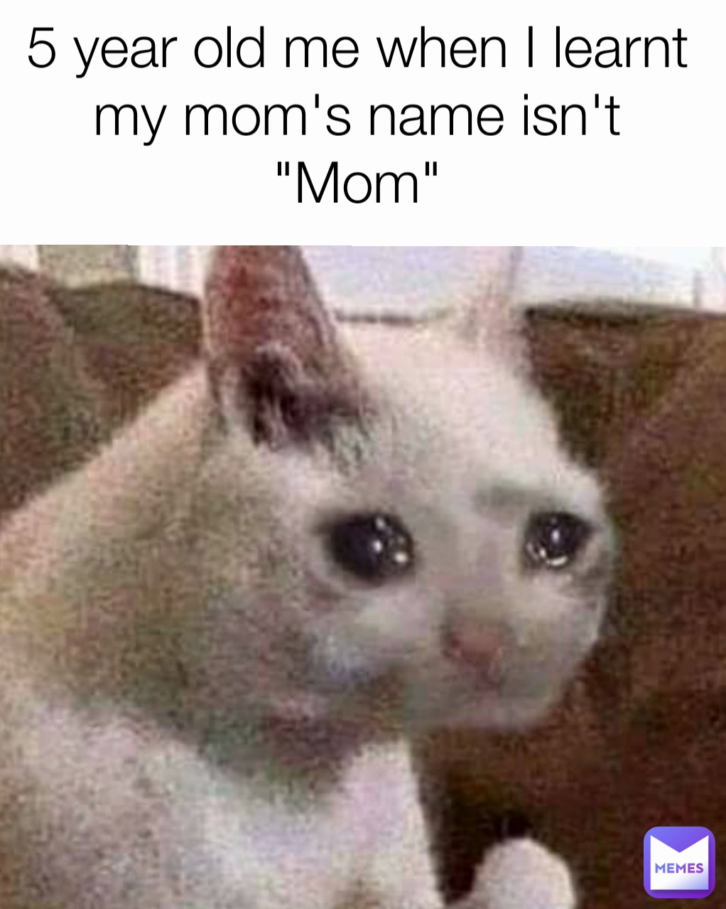 5 year old me when I learnt my mom's name isn't "Mom"