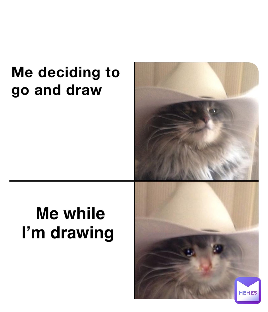 Me deciding to go and draw Me while I’m drawing