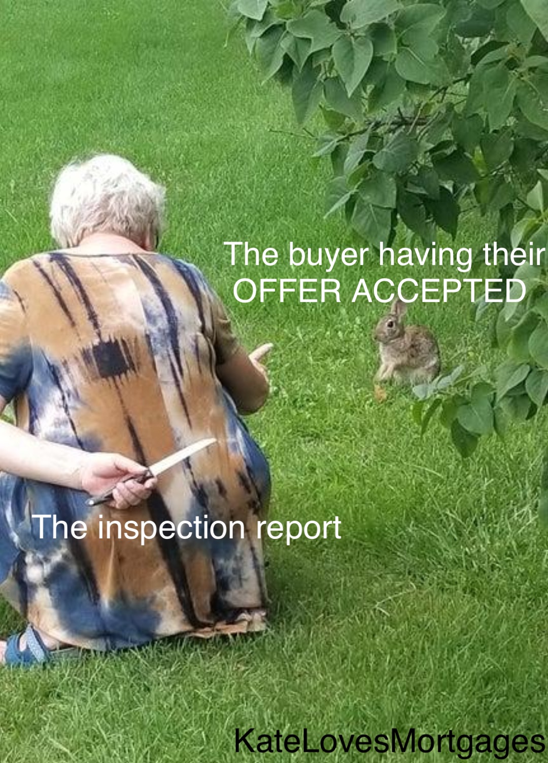 The buyer having their OFFER ACCEPTED The inspection report