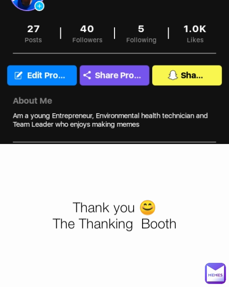 Thank you 😊
The Thanking  Booth