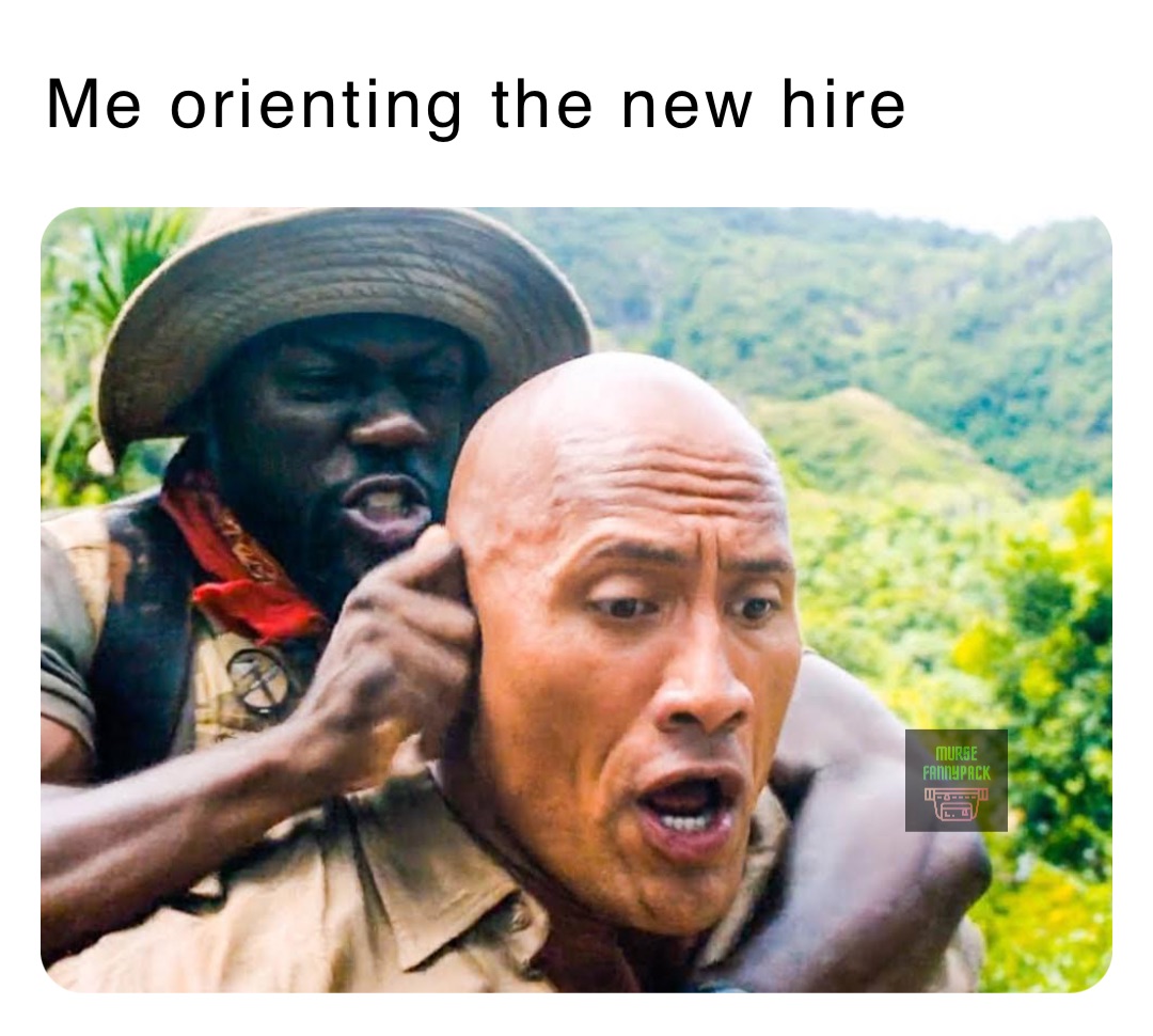 Me orienting the new hire