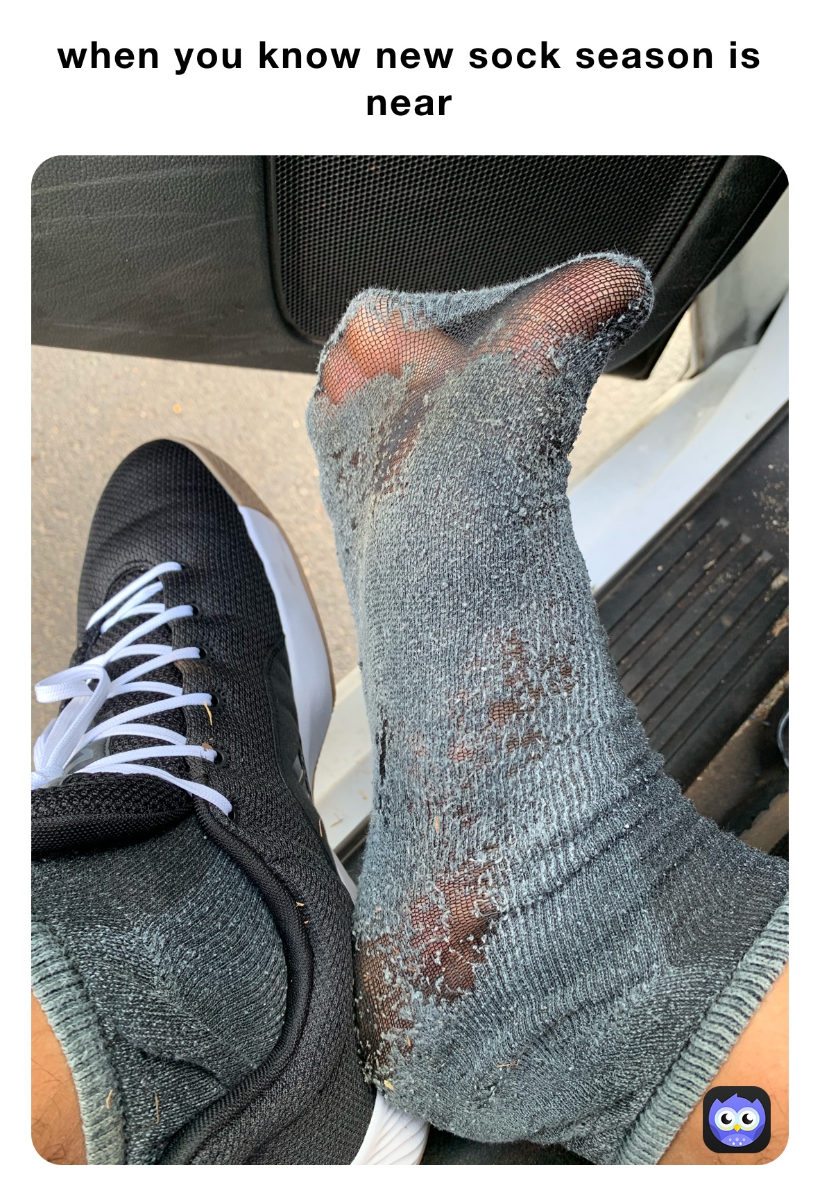 when you know new sock season is near 