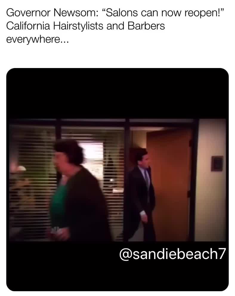 Salons and barbers after newsom’s a dress  #newsome  #California  #covid19  #memes  #memesdaily  #memestagram  #meme  #memepage  #hair  #covid
