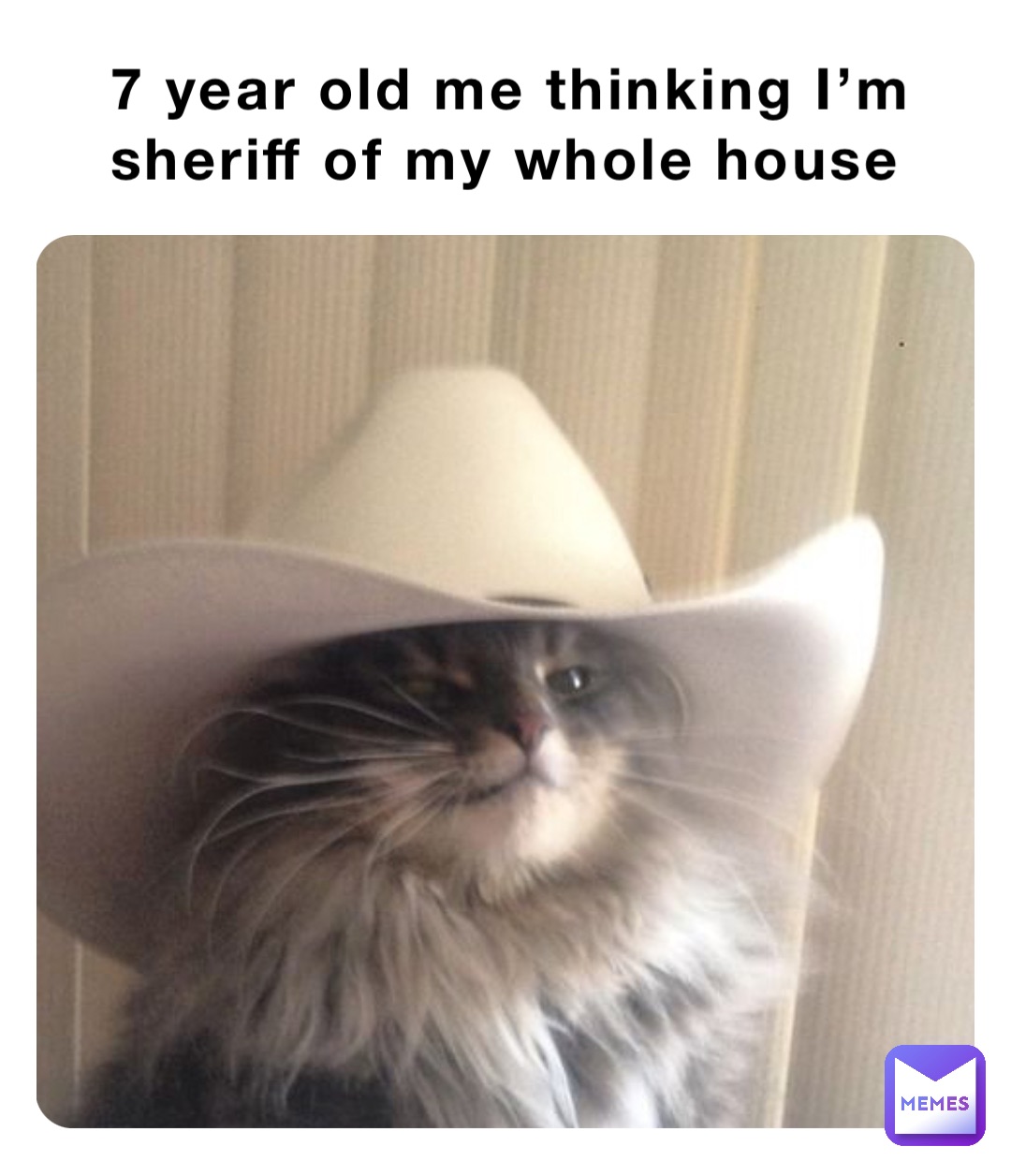 7 year old me thinking I’m sheriff of my whole house